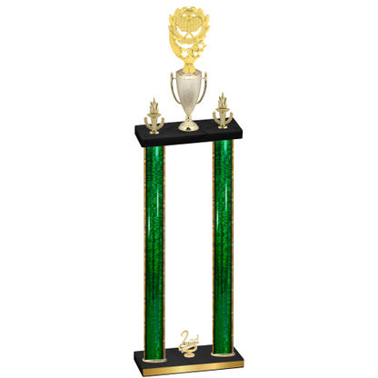 Double Green Glacier Second Place Pickleball Trophy