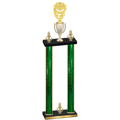 Double Green Glacier Victory Pickleball Trophy