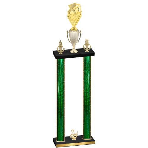 Double Green Glacier Second Place Pickleball Trophy