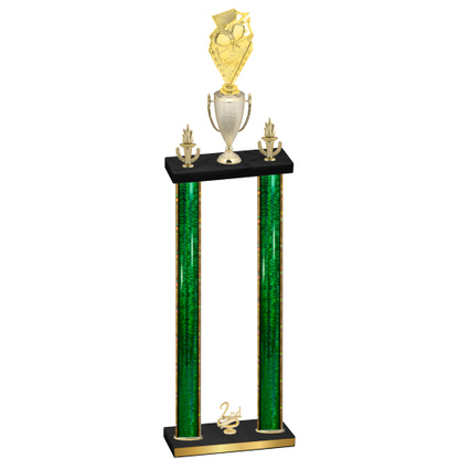 Double Green Glacier Second Place Pickleball Trophy