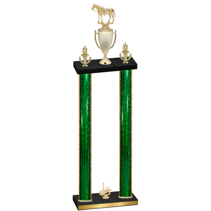 Double Green Glacier First Place Horses Trophy