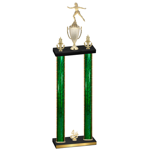 Double Green Glacier Fourth Place Skater Trophy
