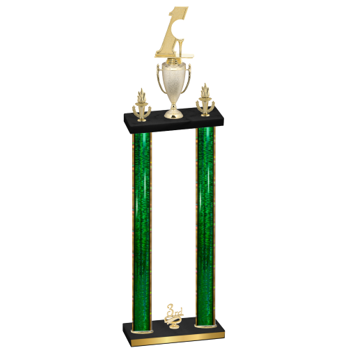 Double Green Glacier Third Place Golf Trophy