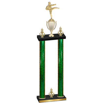 Double Green Glacier Victory Karate Trophy