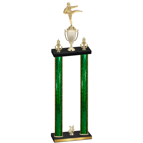 Double Green Glacier Year Karate Trophy