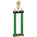 Double Green Carbon Fiber Third Place Soccer Trophy