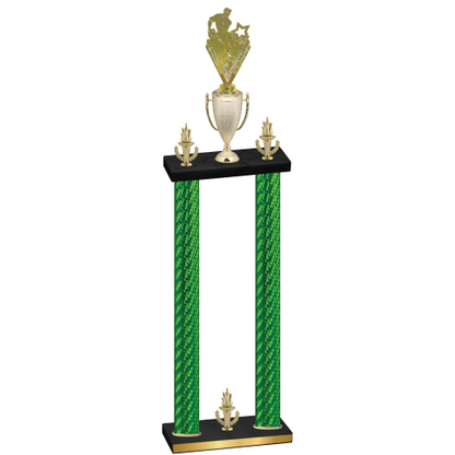 Double Green Carbon Fiber Victory Rugby Trophy