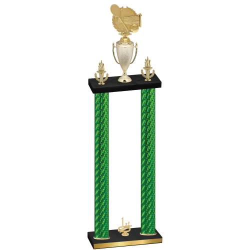 Double Green Carbon Fiber First Place Tennis Trophy