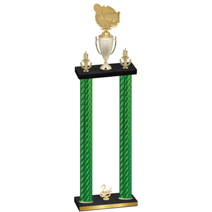 Double Green Carbon Fiber Second Place Tennis Trophy
