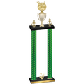 Double Green Carbon Fiber Second Place Bowling Trophy