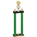 Double Green Carbon Fiber Third Place Bowling Trophy