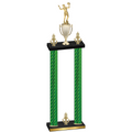 Double Green Carbon Fiber Victory Volleyball Trophy