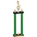 Double Green Carbon Fiber First Place Football Trophy