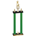 Double Green Carbon Fiber Fourth Place Hockey Trophy