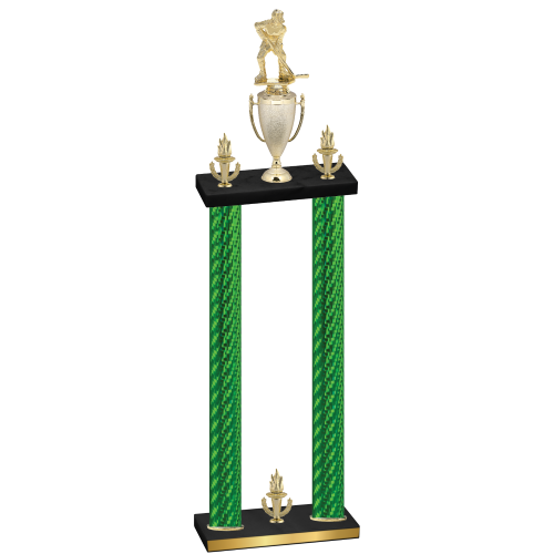 Double Green Carbon Fiber Victory Hockey Trophy