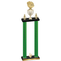 Double Green Carbon Fiber Fourth Place Basketball Trophy