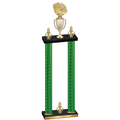 Double Green Carbon Fiber Victory Basketball Trophy