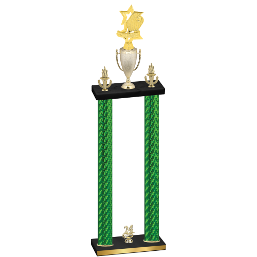 Double Green Carbon Fiber Year Pickleball Trophy