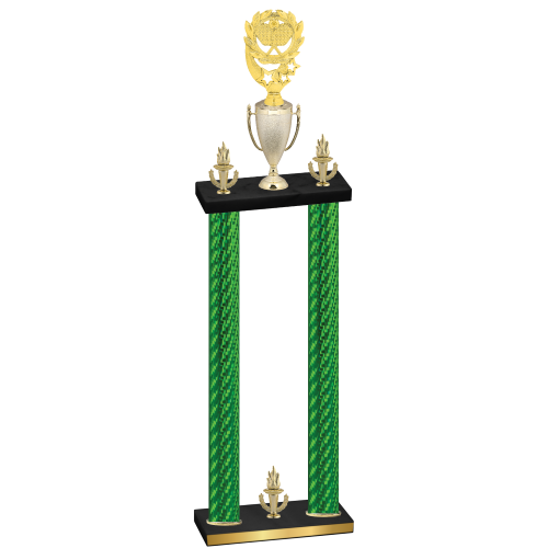 Double Green Carbon Fiber Victory Pickleball Trophy