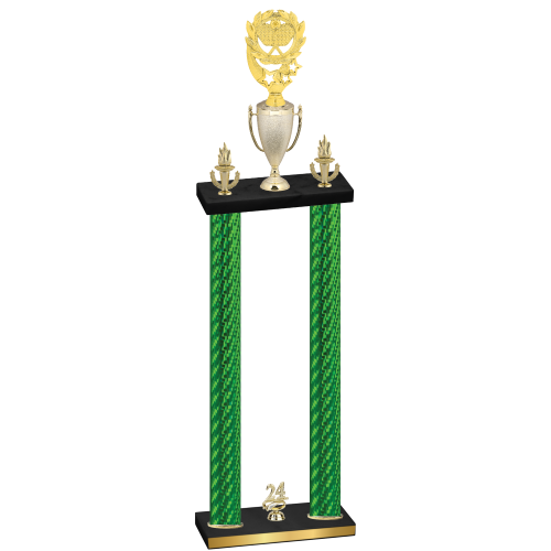 Double Green Carbon Fiber Year Pickleball Trophy