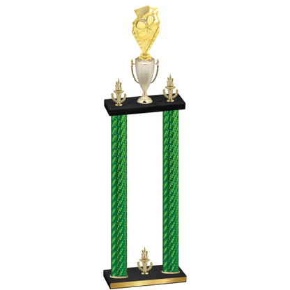 Double Green Carbon Fiber Victory Pickleball Trophy