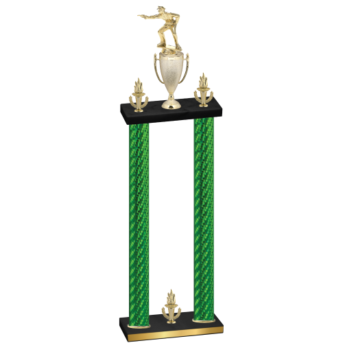 Double Green Carbon Fiber Victory Shooter Trophy