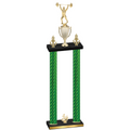 Double Green Carbon Fiber Fourth Place Weights Trophy