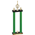 Double Green Carbon Fiber Fourth Place Chess Trophy