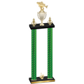 Double Green Carbon Fiber First Place Fishing Trophy