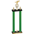 Double Green Carbon Fiber First Place Fishing Trophy