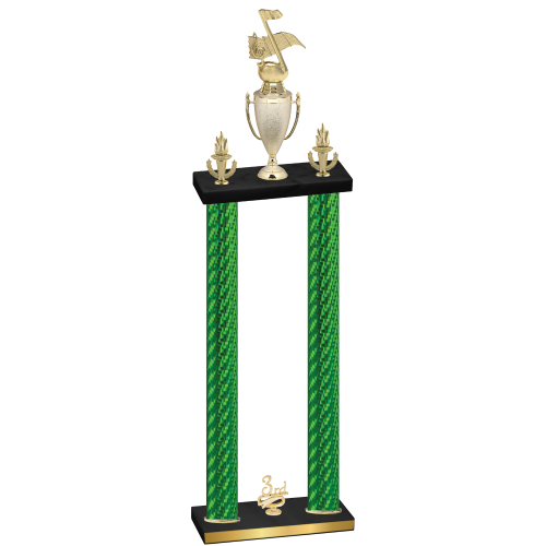 Double Green Carbon Fiber Third Place Music Trophy