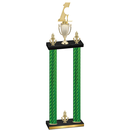 Double Green Carbon Fiber Victory Golf Trophy