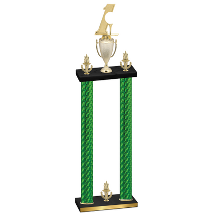 Double Green Carbon Fiber Victory Golf Trophy