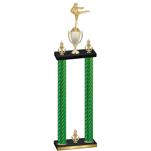 Double Green Carbon Fiber Victory Karate Trophy