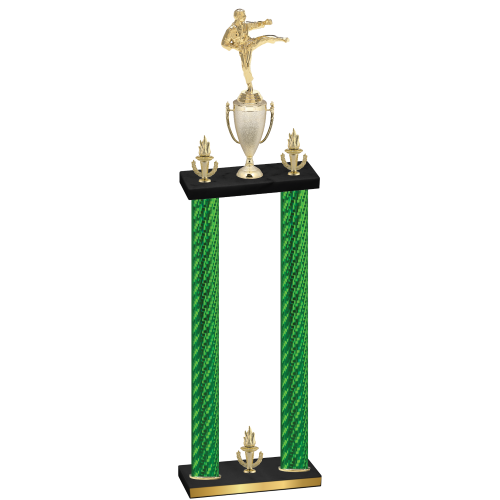 Double Green Carbon Fiber Victory Karate Trophy