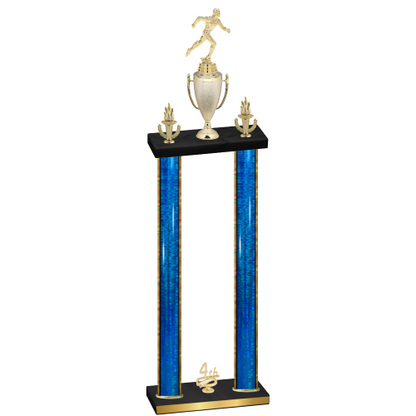 Double Blue Glacier Fourth Place Running Trophy