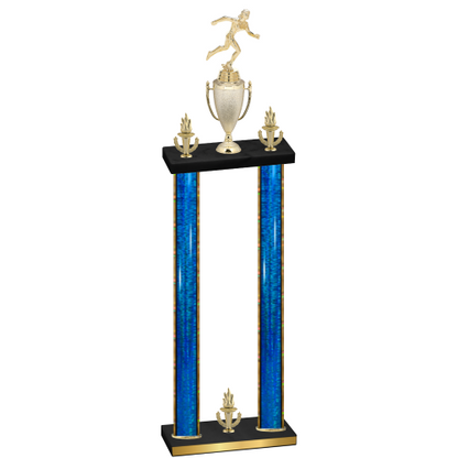 Double Blue Glacier Victory Running Trophy