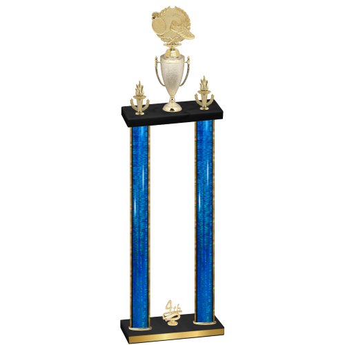 Double Blue Glacier Fourth Place Running Trophy