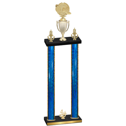 Double Blue Glacier Fourth Place Running Trophy
