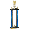 Double Blue Glacier Victory Bowling Trophy