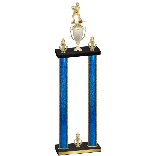 Double Blue Glacier Victory Hockey Trophy
