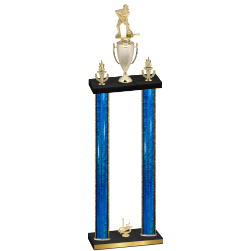 Double Blue Glacier First Place Hockey Trophy