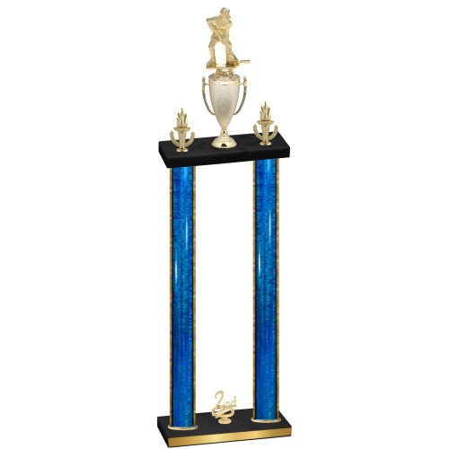 Double Blue Glacier Second Place Hockey Trophy
