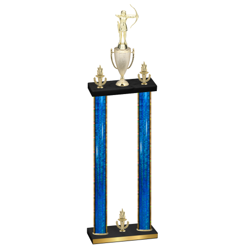 Double Blue Glacier Victory Archery Trophy