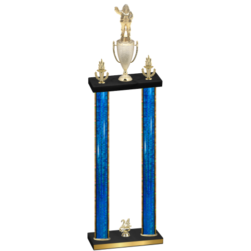 Double Blue Glacier Year Holiday Trophy