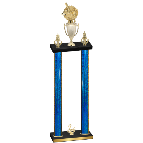 Double Blue Glacier Second Place Baseball Trophy