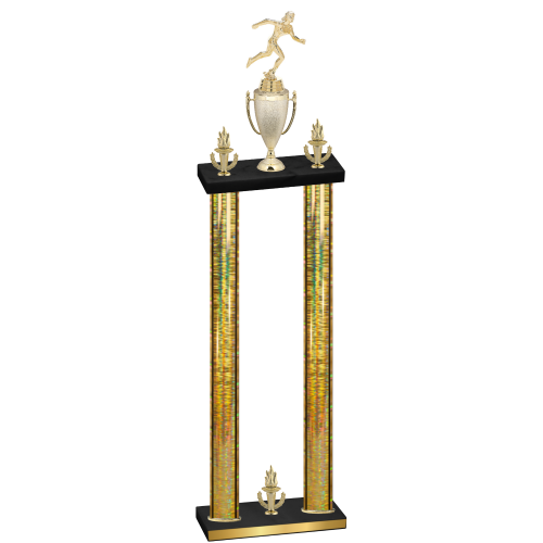 Double Gold Glacier Victory Running Trophy