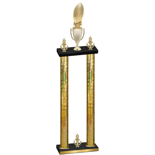 Double Gold Glacier Victory Football Trophy