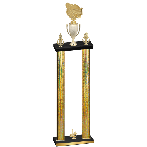 Double Gold Glacier First Place Tennis Trophy