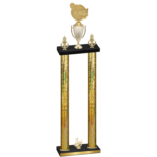 Double Gold Glacier Third Place Tennis Trophy